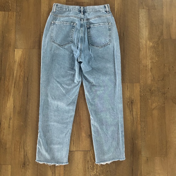 PacSun High Rise Straight Leg Jeans Raw Hem Button Fly Light Wash Size 27 - Picture 2 of 12